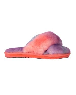 Cloud Nine Ladies Duo-Tone Emma Sheepskin Slipper - Pink