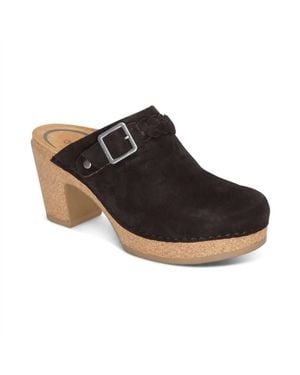 Aetrex Corey Heeled Clog - Black