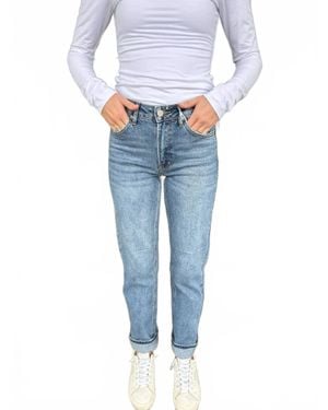 Just Black Denim Clean Stretch Straight Leg Jeans - Blue