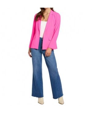 Skies Are Blue Long Sleeves Collar Blazer - Pink