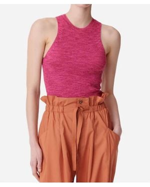 Vanessa Bruno Cranberry Ribbed Tank - Pink