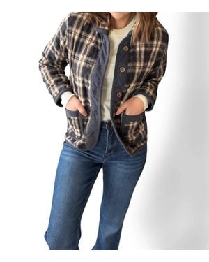 Staccato Quilted Plaid Jacket - Black