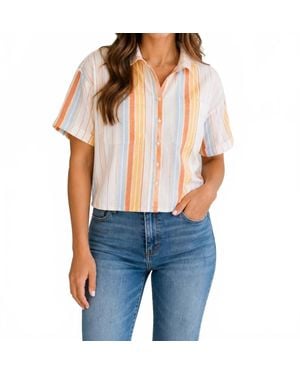 Kut From The Kloth Brianna Stripe Shirt - Blue