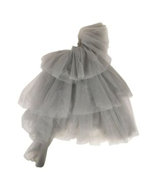 Off-White c/o Virgil Abloh Tulle Raptor Long Dress - Gray