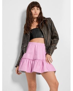 AS by DF Clementine Recycled Leather Skirt - Pink