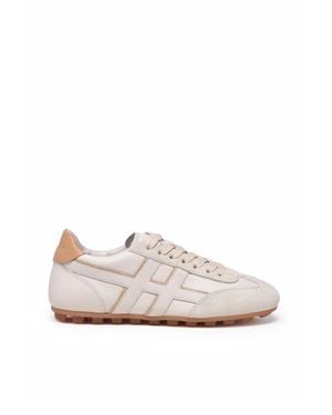 Hogan Leather Suede Sneakers - White