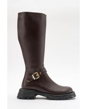 Prologue Shoes Covela Knee High Boot - Brown