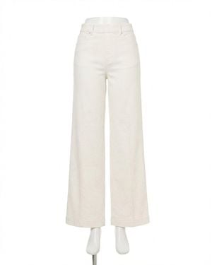 Spanx Seamed Front Wide Leg Jean - White