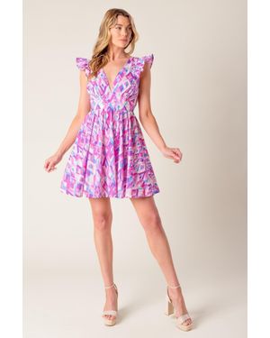 TRUEDAMES Better Without You Woven Mini Dress - Pink