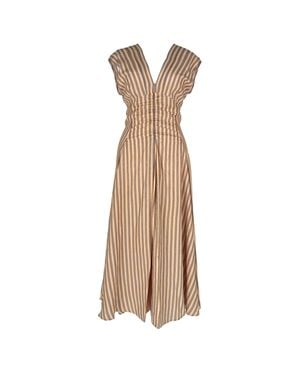 Sandro Sandro Anym Striped Midi Dress - Natural