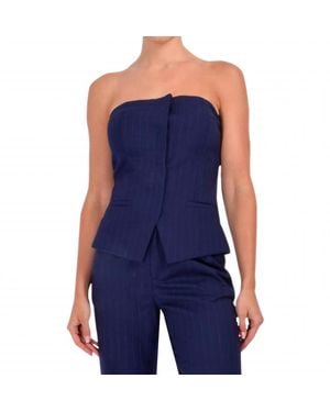 Karina Grimaldi Zoe Strapless Top - Blue