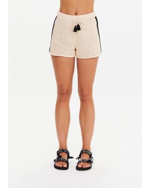The Upside Luminary Crochet Knit Short - White