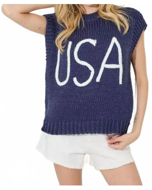 Baevely By Wellmade Usa Top - Blue