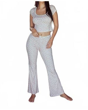 Kilo Brava High Waisted Flare Pants - White