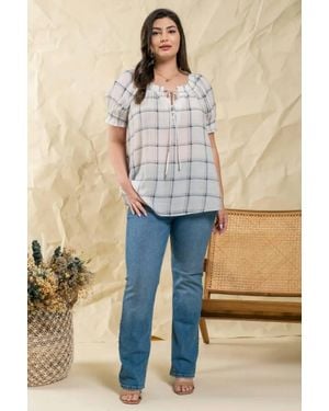 Blu Pepper Smocked Neckline Woven Top - Multicolor
