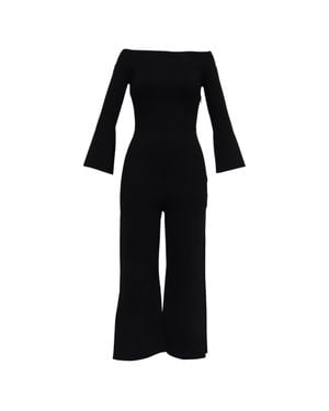 Roland Mouret Bateau Neckline Jumpsuit - Black