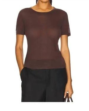 Anine Bing Sylvie Short Sleeve Tee - Brown