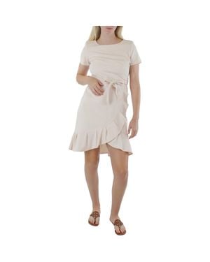 Calvin Klein Ruffled Midi Wear To Work Dress - White