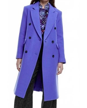 Smythe Double-Breasted Wool Overcoat - Blue
