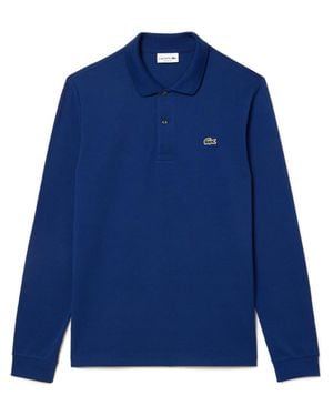 Lacoste Long-Sleeve Minimalist Polo Shirt - Blue