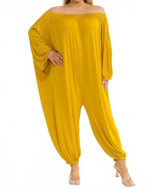 Karen T Design Long Sleeve Harem Jumpsuit - Yellow
