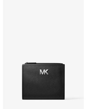 Michael Kors Outlet Cooper Leather Zip Wallet - Black