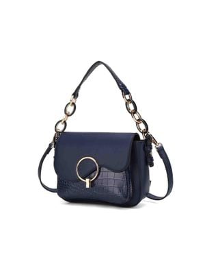 MKF Fanta Croc Shoulder Versatile Handbag By Mia K - Blue