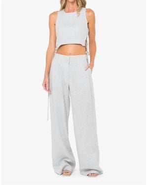 JBQ Aubrey Wide Leg Pants - White