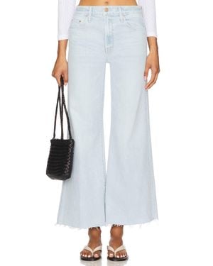 Mother Twister Ankle Fray Jean - White