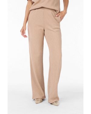 EsQualo Crinkle Pants - Natural