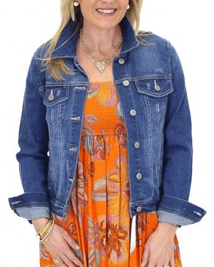 Risen Vintage Washed Denim Jacket - Blue