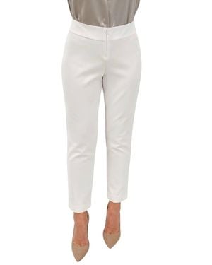 J'Envie/Eli Back Slit Ankle Pants - White