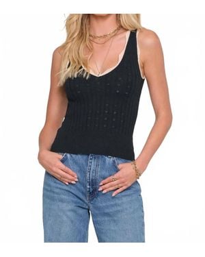 Heartloom Kayla Ribbed Scoop Neck Tank Top - Blue