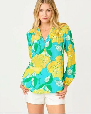 Lilly Pulitzer Elsa Button Front Top - Blue