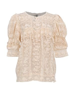 Isabel Marant Embroidered Lace Blouse - Natural