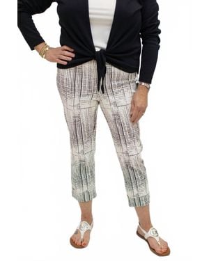 Charlie b Pull On Cropped Cuffed Pants - Black