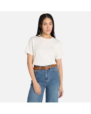 Timberland Embroidered Logo Short-Sleeve T-Shirt - White