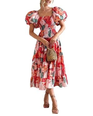 TAZGA Midi Dress - Red