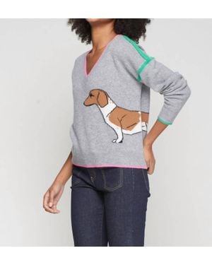 Vilagallo Intarsia Perro Sweater - Gray