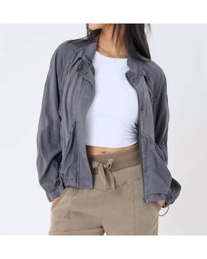 Marrakech Bali Stretch Cupro Windbreaker Jacket - Gray