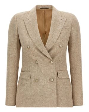 Tagliatore Cotton Blazer - Natural