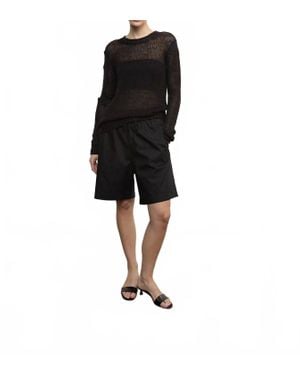 Enza Costa Poplin Resort Short - Black