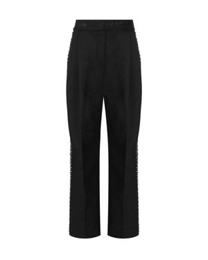 Stine Goya Ciara Wide Leg Pants With Rhinestones - Black