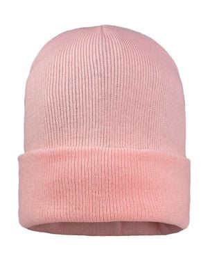 Sportsman Jersey Lined 12 Cuffed Beanie - Pink