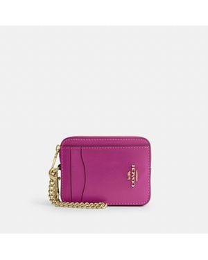 COACH Zip Card Case - Purple