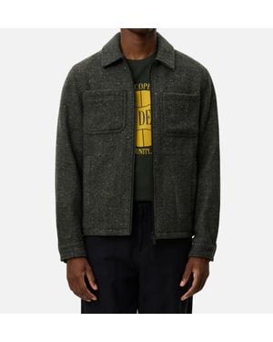 Les Deux Marseille Herringbone Wool Jacket - Black