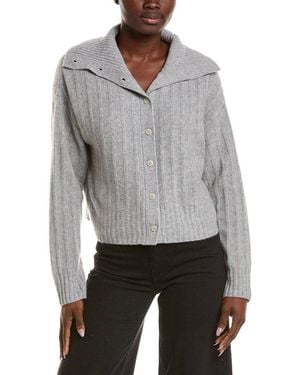 NAADAM Premium Cashmere Reversible Collared Cardigan - Gray