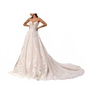 Kitty Chen Couture Lucy Strapless Wedding Dress - Pink