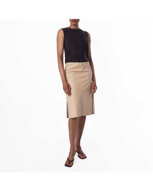 Bally Two-Tone Sleeveless Midi Dress, Brand Size 38 Us - Multicolor