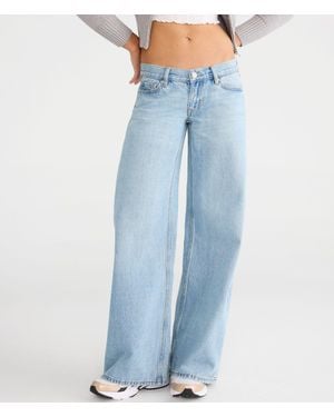 Aéropostale Super Low-Rise Ultra Wide Leg Jean - Blue
